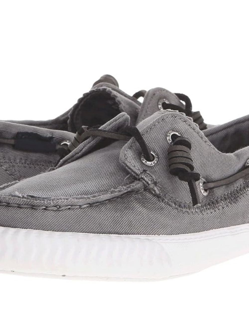 Sperry Sayel Away Washed Sneakers/Deck Shoes, Gray, Size 8